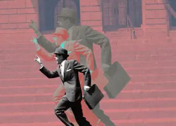 incredible shrinking business man