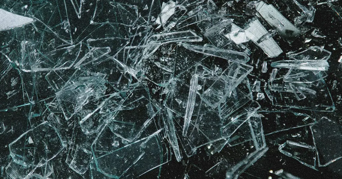 shattered glass fragility