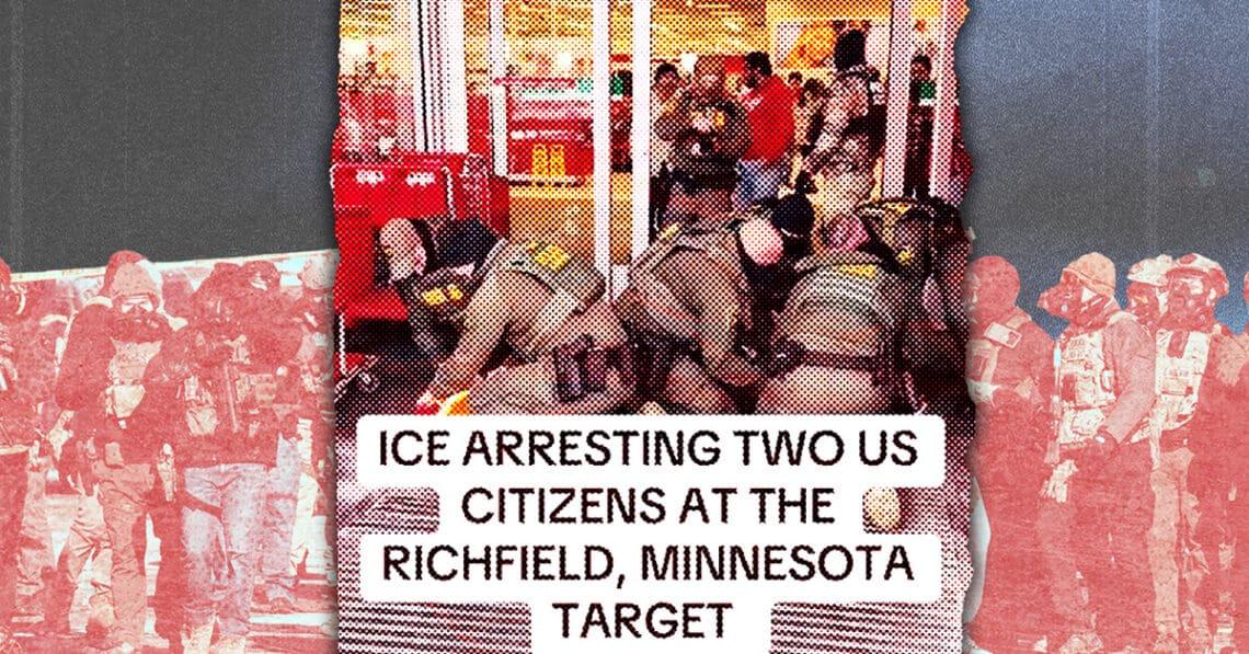 target ice arrests collage parent