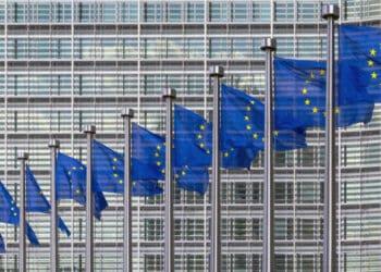 eu flags outside eu building