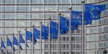 eu flags outside eu building