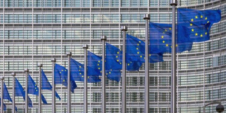 eu flags outside eu building