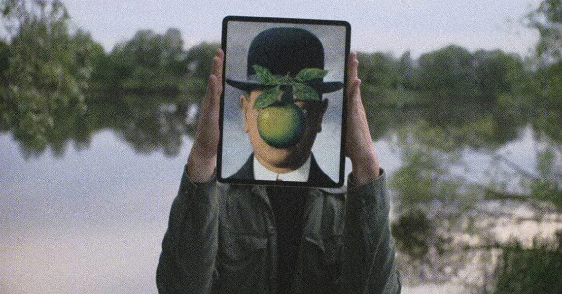 magritte son of man deepfake