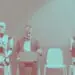 robots at job interview waiting with person