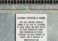 california prop 65 warning sign in parking lot
