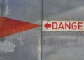 danger sign on wall