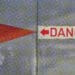 danger sign on wall