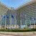 eu flags outside building