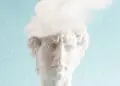 inner critic concept ancient head with cloud