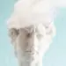 inner critic concept ancient head with cloud