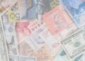 A collection of international currencies