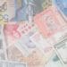 A collection of international currencies