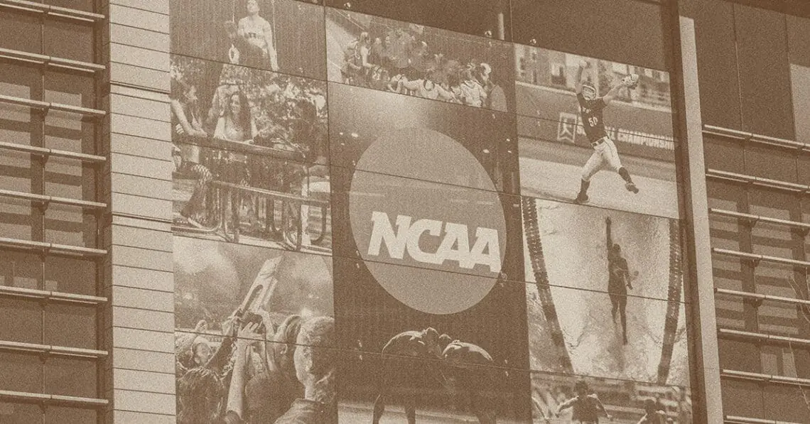 ncaa headquarters building sign