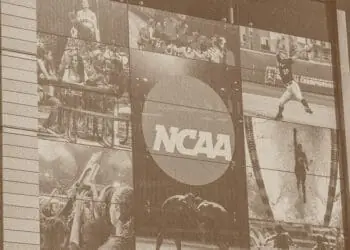 ncaa headquarters building sign