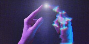 robot and human hand touching