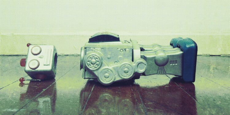 robot fallen over