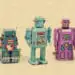 robot workforce cute robots lined up
