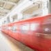 speeding train in motion