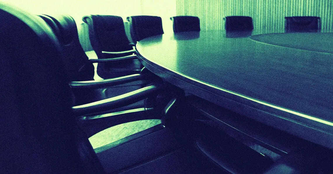 board of directors empty table