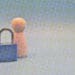data privacy concept human figure padlock