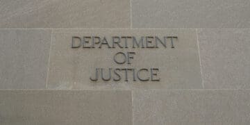 doj building sign
