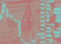 financial markets concept candlestick chart