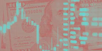 financial markets concept candlestick chart