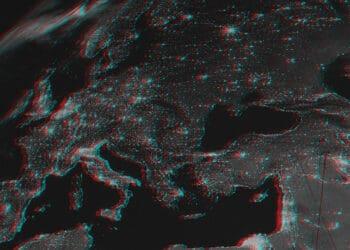 global risk concept satellite image