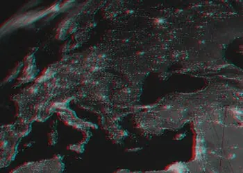 global risk concept satellite image