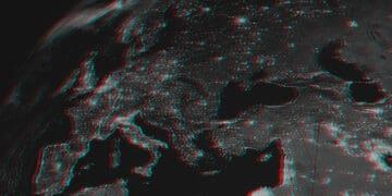global risk concept satellite image
