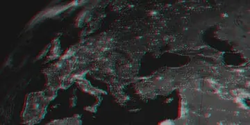 global risk concept satellite image
