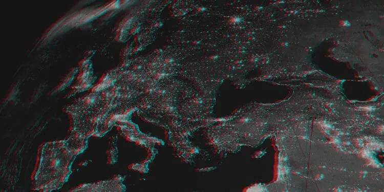 global risk concept satellite image