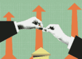 merger and acquisition concept two hands