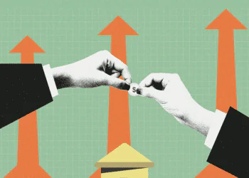 merger and acquisition concept two hands