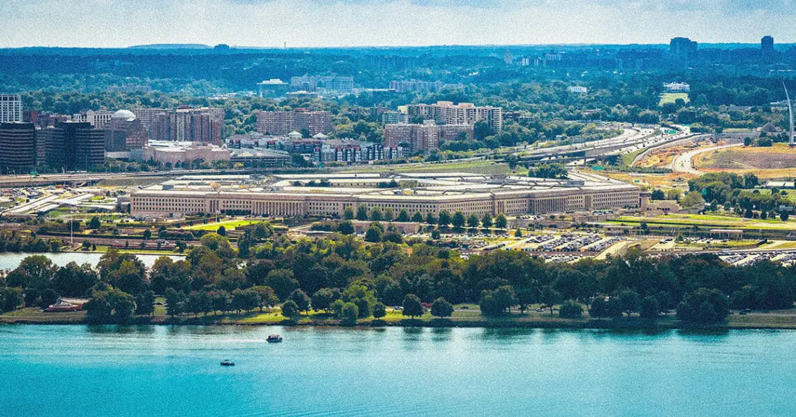 pentagon building and potomac