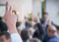 raising hand in meeting