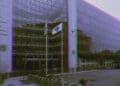 sec building with color treatment