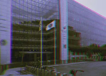 sec building with color treatment