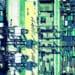 shipping containers in port aerial view