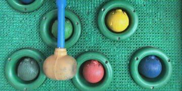 whack a mole seen from above