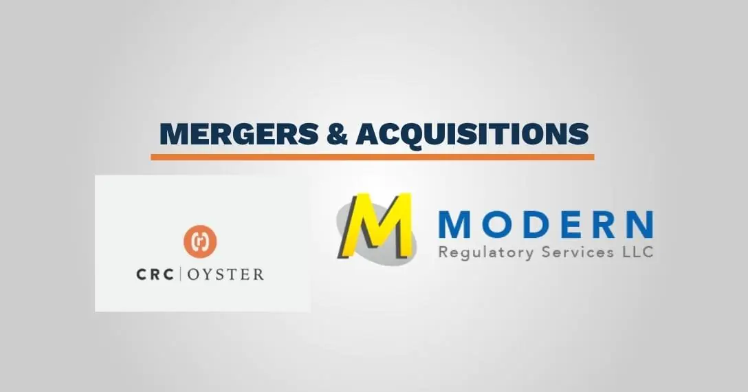 CRC Oyster Modern Regulatory Services M&A