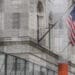 us flags on wall street