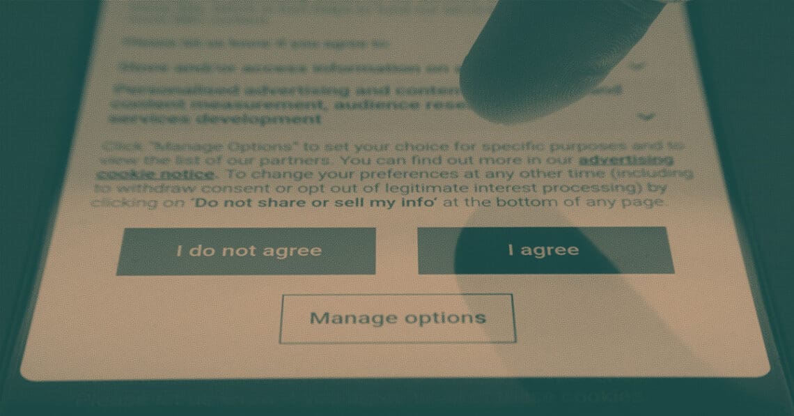 website opt out banner