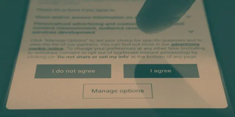 website opt out banner