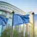 EU flags in sun
