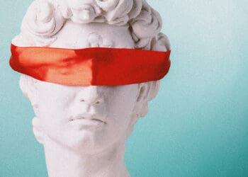 blindfolded statue