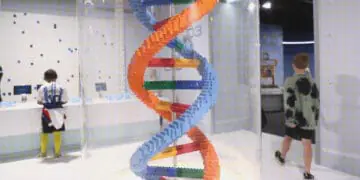 double helix of lego