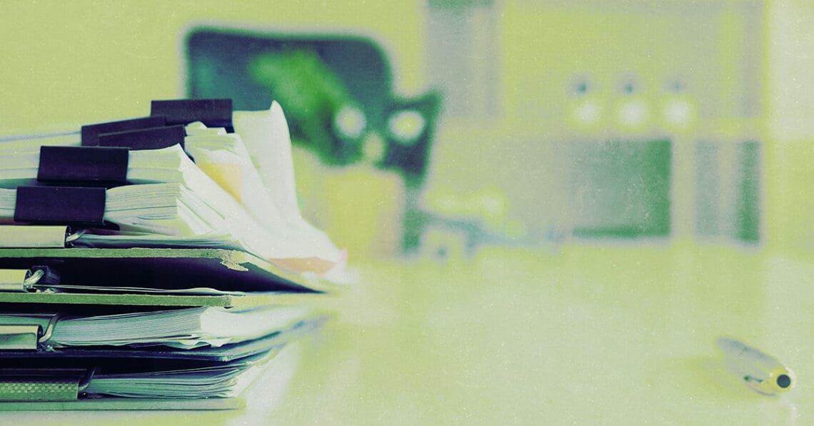 packets for meeting on desk