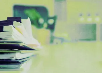 packets for meeting on desk