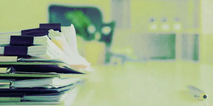 packets for meeting on desk